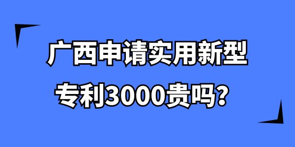 廣西申請(qǐng)實(shí)用新型專利3000貴嗎？